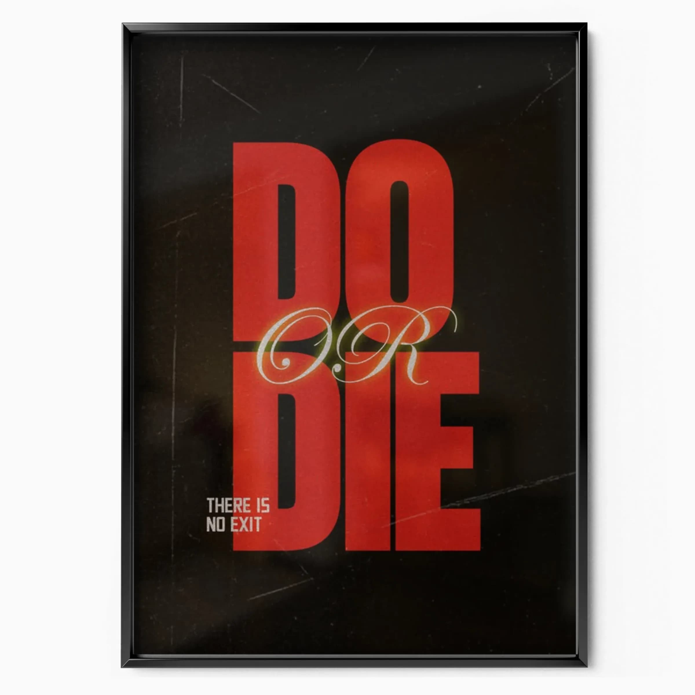 MMA - Do or Die poster in black frame